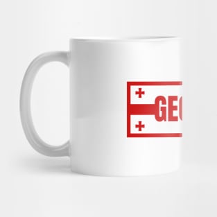 Georgia in Georgian Flag Design Mug